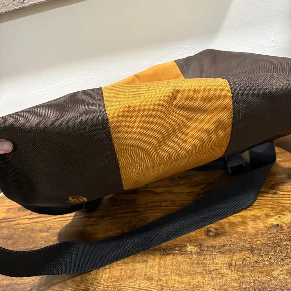Timbuk2 Classic Laptop Messenger Bag Tri-Color Medium Brown Mustard Yellow